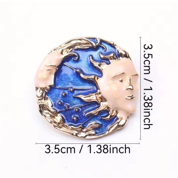 La Petite Soleil Sun Moon Brooch - Picture 10 of 13